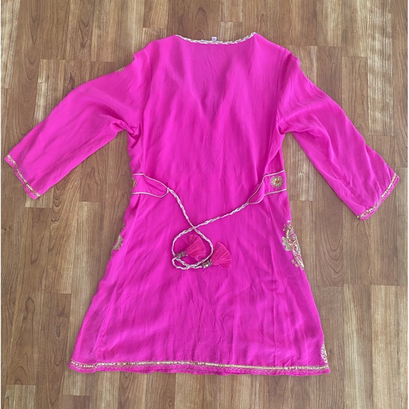 Caypso Pink Silk Mini Dress Size Small - Picture 8 of 11